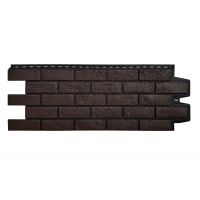 Фасадные панели Премиум состаренный кирпич Шоколадный (шов RAL 9005)