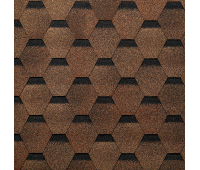Гибкая черепица Шестигранник Коричневый